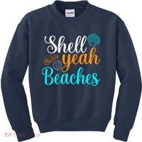 Shell Yeah Beaches Summer Vacation Tropical Cruise Kids Sweatshirt thumb 0