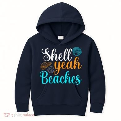Shell Yeah Beaches Summer Vacation Tropical Cruise Kids Hoodie