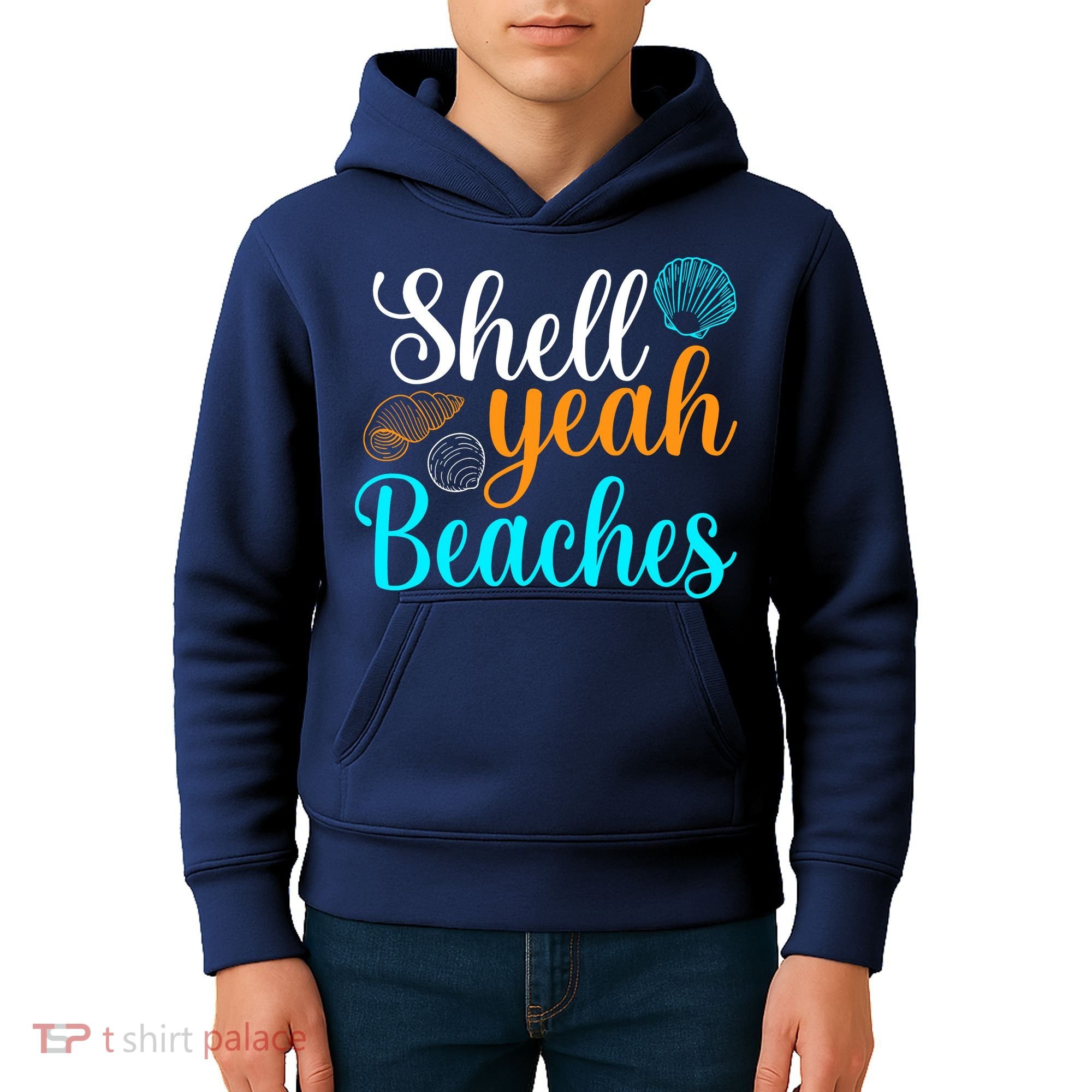 Shell Yeah Beaches Summer Vacation Tropical Cruise Kids Hoodie