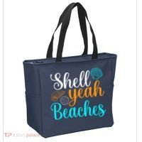 Shell Yeah Beaches Summer Vacation Tropical Cruise Tote Bag thumb 2