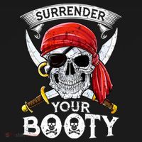 Surrender Your Booty Pirate Skull Funny Jolly Roger Bucket Hat thumb 4