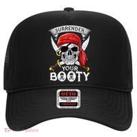 Surrender Your Booty Pirate Skull Funny Jolly Roger Hat thumb 0