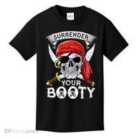 Surrender Your Booty Pirate Skull Funny Jolly Roger Kids T-Shirt thumb 0