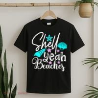 Shell Yeah Beaches Funny Beach Lover Beachcomber Shelling T-Shirt thumb 2