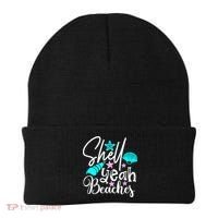 Shell Yeah Beaches Funny Beach Lover Beachcomber Shelling Beanie thumb 0