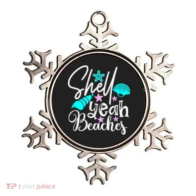 Shell Yeah Beaches Funny Beach Lover Beachcomber Shelling Ornament