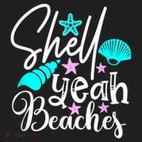 Shell Yeah Beaches Funny Beach Lover Beachcomber Shelling Golf Towel thumb 3