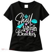 Shell Yeah Beaches Funny Beach Lover Beachcomber Shelling Women's T-Shirt thumb 0