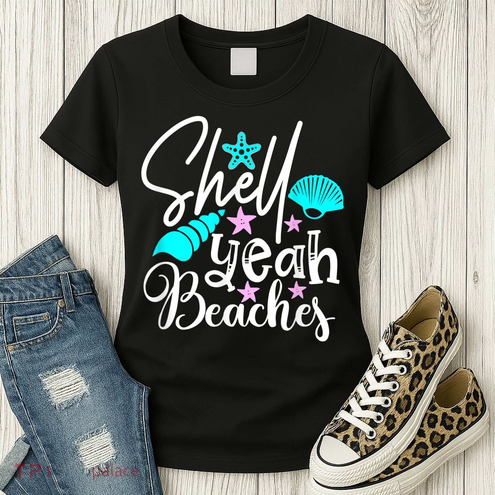 Shell Yeah Beaches Funny Beach Lover Beachcomber Shelling Women's T-Shirt