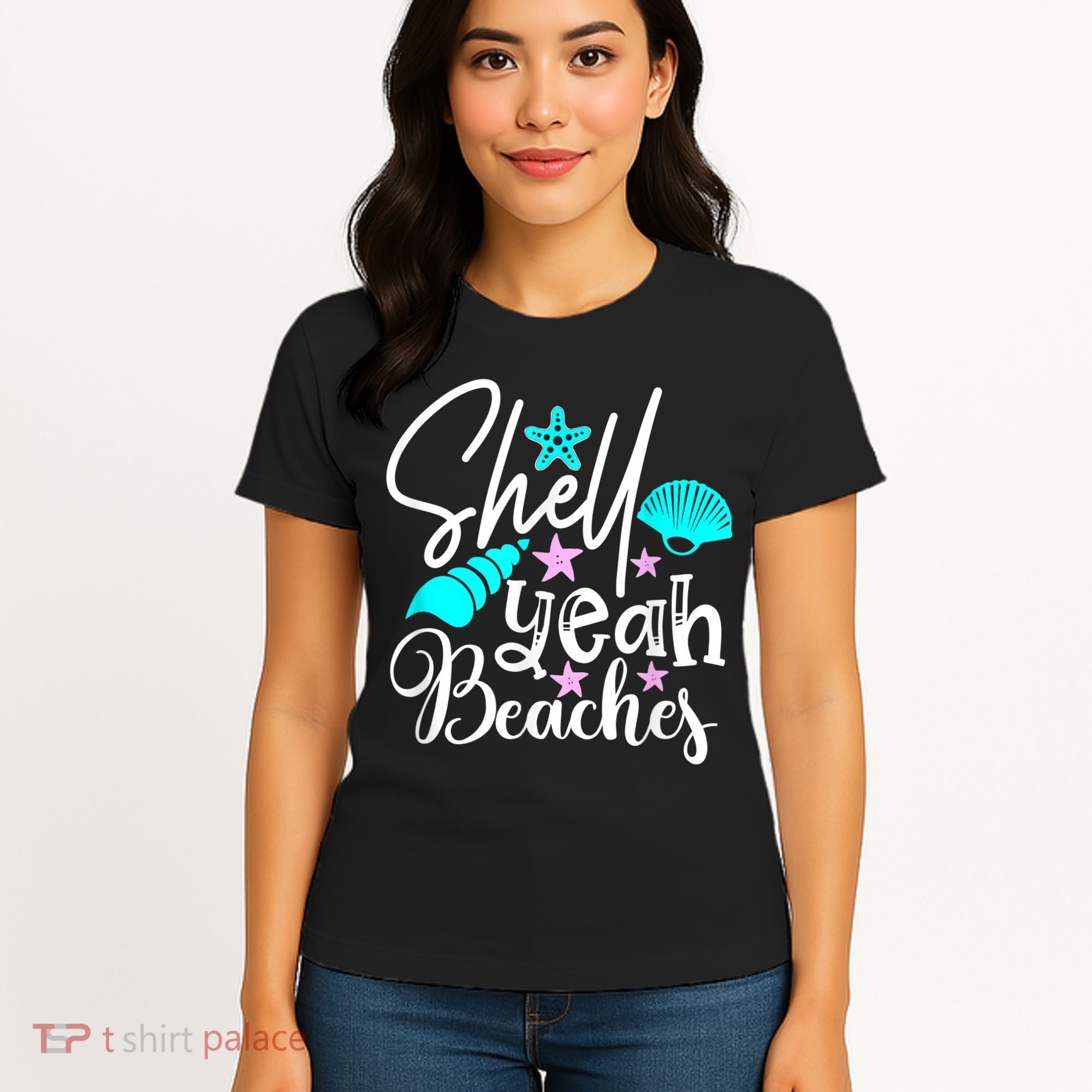 Shell Yeah Beaches Funny Beach Lover Beachcomber Shelling Women's T-Shirt