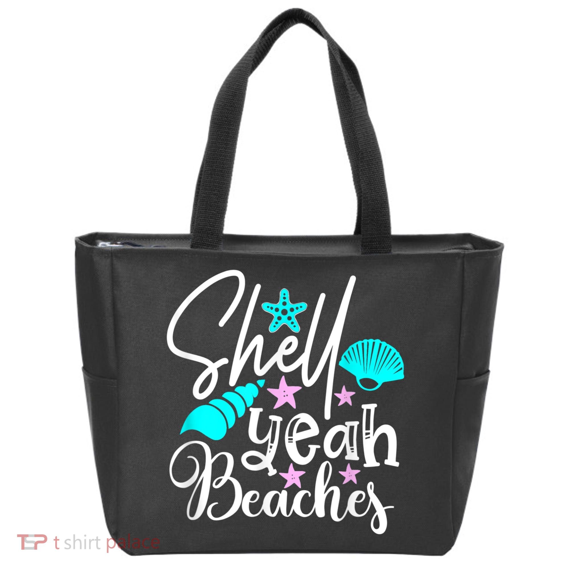 Shell Yeah Beaches Funny Beach Lover Beachcomber Shelling Tote Bag