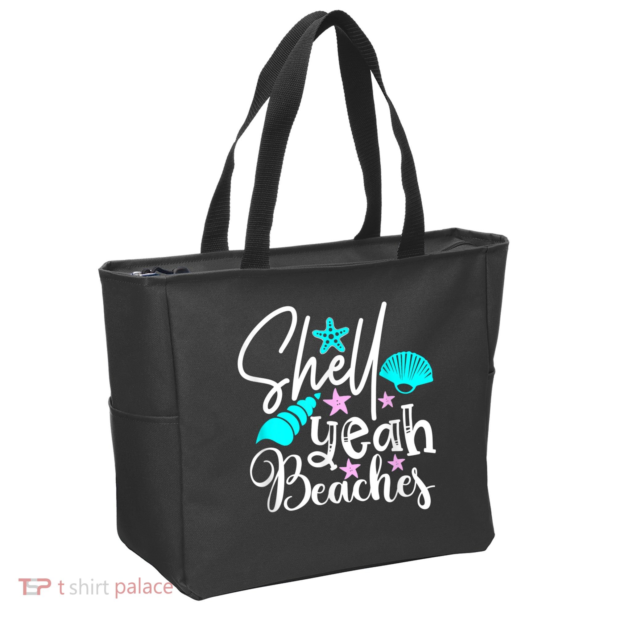 Shell Yeah Beaches Funny Beach Lover Beachcomber Shelling Tote Bag
