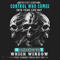 Skull You CanT Always Control Who Comes Into Your Life Beanie thumb 2