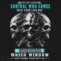Skull You CanT Always Control Who Comes Into Your Life Women's Hoodie thumb 2