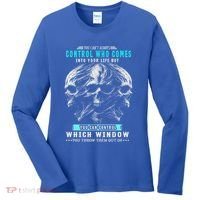 Skull You CanT Always Control Who Comes Into Your Life Women's Long Sleeve Shirt thumb 0