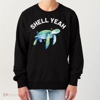 Shell Yeah Cute Tortoise Sea Turtle Lover Women's Sweatshirt thumb 0