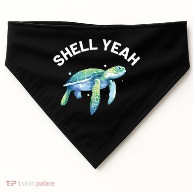 Shell Yeah Cute Tortoise Sea Turtle Lover USA-Made Doggie Bandana