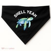 Shell Yeah Cute Tortoise Sea Turtle Lover USA-Made Doggie Bandana thumb 0