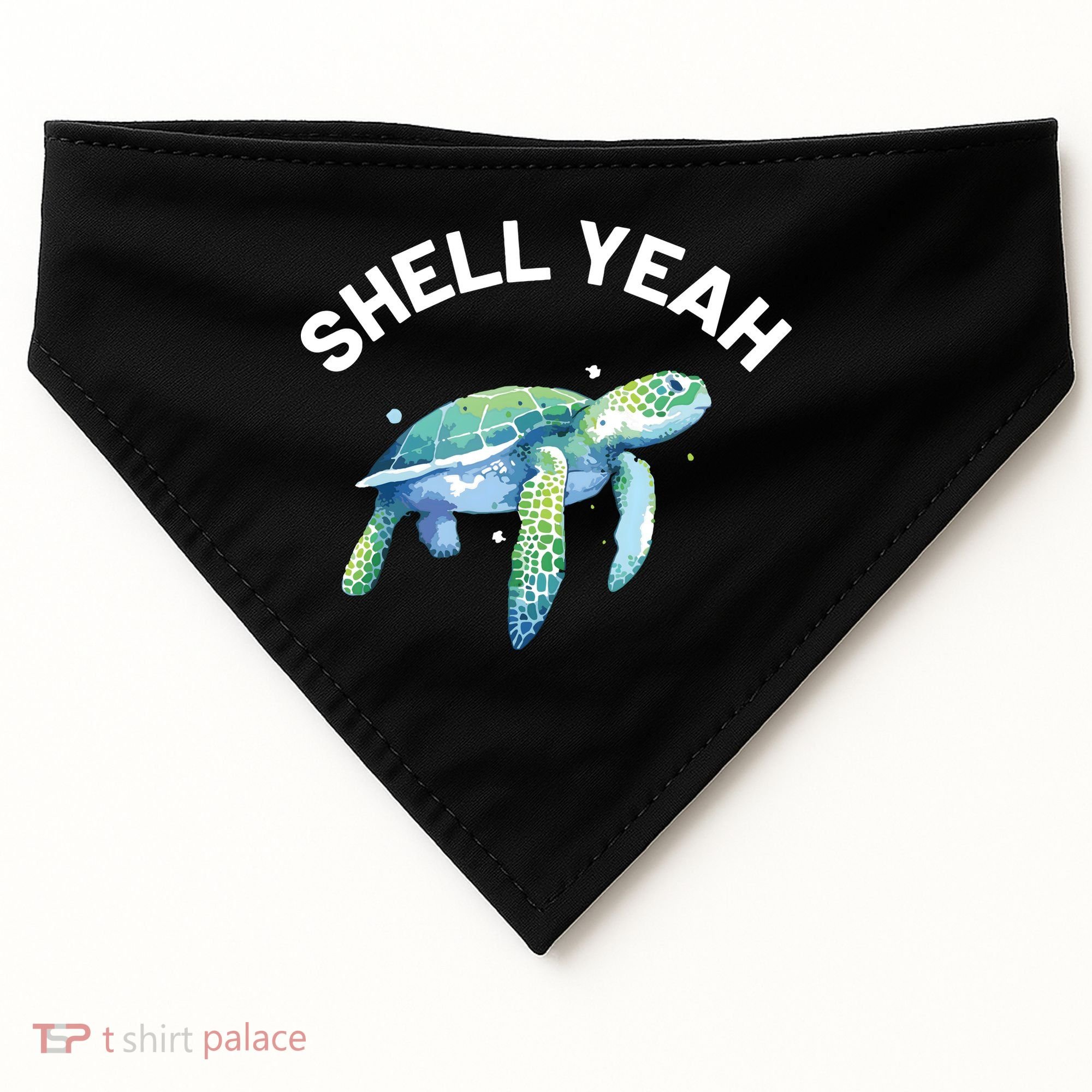 Shell Yeah Cute Tortoise Sea Turtle Lover USA-Made Doggie Bandana