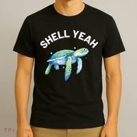 Shell Yeah Cute Tortoise Sea Turtle Lover T-Shirt thumb 3