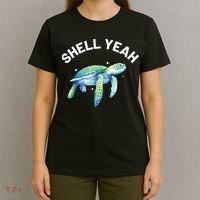 Shell Yeah Cute Tortoise Sea Turtle Lover T-Shirt thumb 4