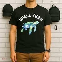Shell Yeah Cute Tortoise Sea Turtle Lover T-Shirt thumb 6