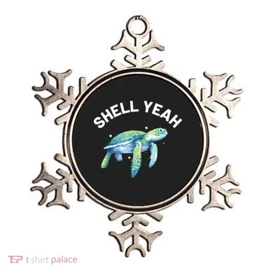 Shell Yeah Cute Tortoise Sea Turtle Lover Ornament