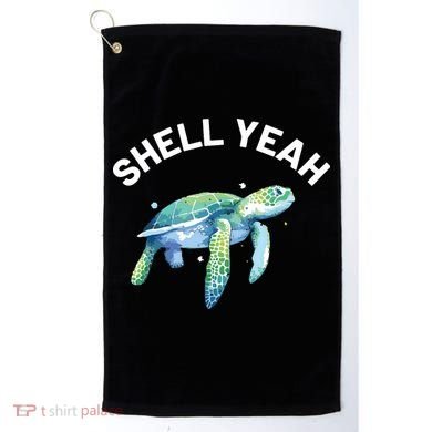 Shell Yeah Cute Tortoise Sea Turtle Lover Golf Towel