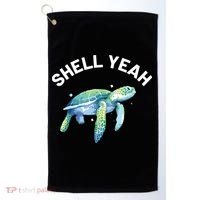 Shell Yeah Cute Tortoise Sea Turtle Lover Golf Towel thumb 0