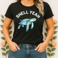 Shell Yeah Cute Tortoise Sea Turtle Lover Women's T-Shirt thumb 2