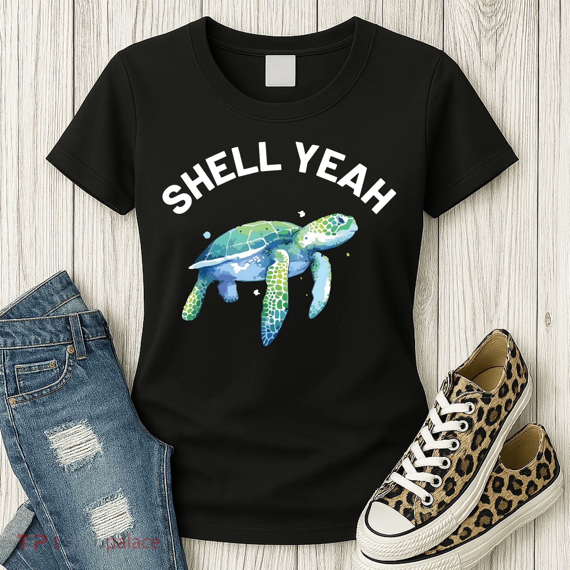 Shell Yeah Cute Tortoise Sea Turtle Lover Women's T-Shirt