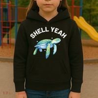 Shell Yeah Cute Tortoise Sea Turtle Lover Kids Hoodie thumb 3