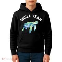 Shell Yeah Cute Tortoise Sea Turtle Lover Kids Hoodie thumb 4