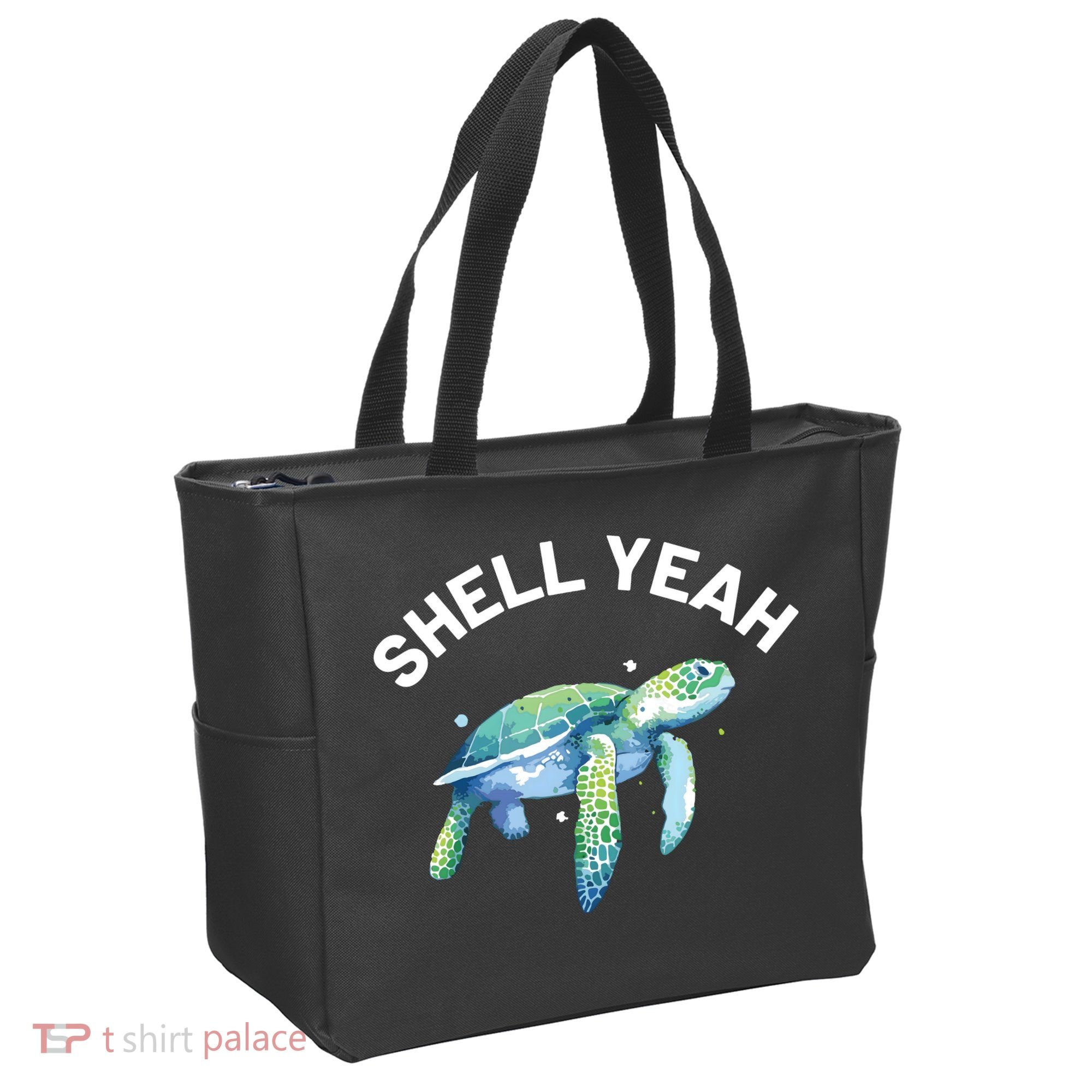 Shell Yeah Cute Tortoise Sea Turtle Lover Tote Bag