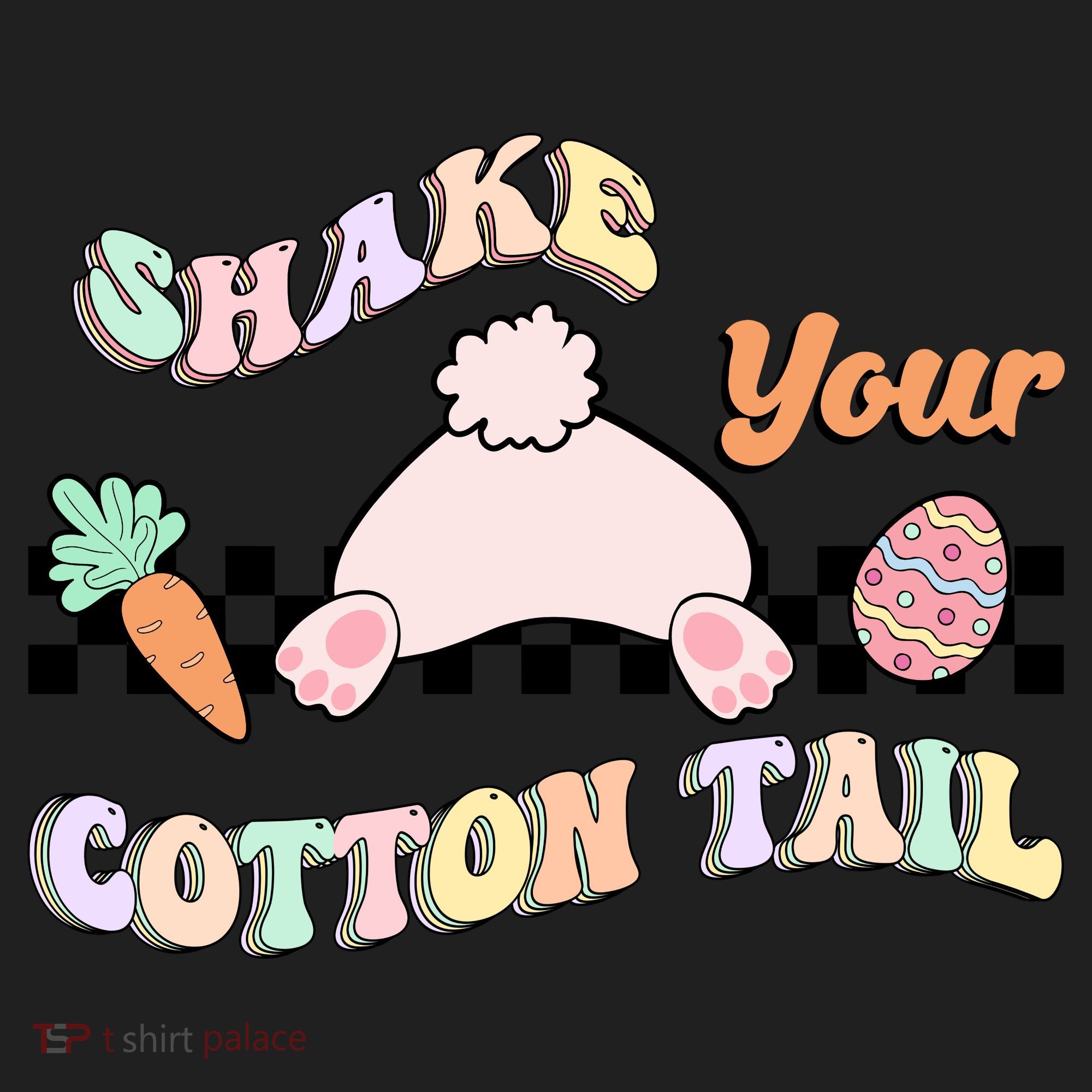 Shake Your Cotton Tail Rainbow Bunny Reto Easter Day Women's Sweatshirt