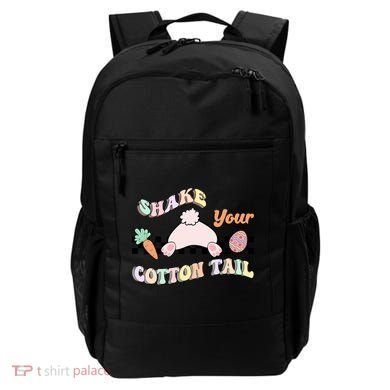 Shake Your Cotton Tail Rainbow Bunny Reto Easter Day Backpack