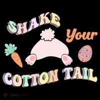 Shake Your Cotton Tail Rainbow Bunny Reto Easter Day Coaster thumb 2