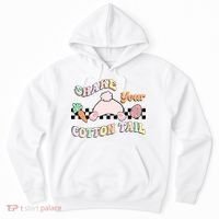 Shake Your Cotton Tail Rainbow Bunny Reto Easter Day Hoodie thumb 0