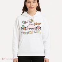 Shake Your Cotton Tail Rainbow Bunny Reto Easter Day Hoodie thumb 5