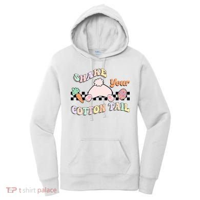 Shake Your Cotton Tail Rainbow Bunny Reto Easter Day Women's Hoodie