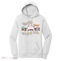 Shake Your Cotton Tail Rainbow Bunny Reto Easter Day Women's Hoodie thumb 0