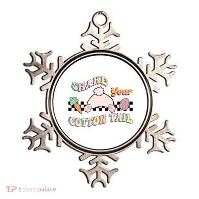 Shake Your Cotton Tail Rainbow Bunny Reto Easter Day Ornament