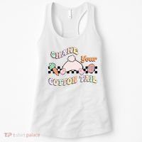 Shake Your Cotton Tail Rainbow Bunny Reto Easter Day Women's Tank Top thumb 0