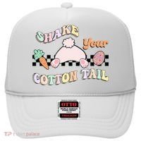 Shake Your Cotton Tail Rainbow Bunny Reto Easter Day Hat thumb 0