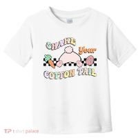 Shake Your Cotton Tail Rainbow Bunny Reto Easter Day Toddler T-Shirt thumb 0