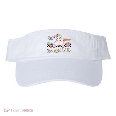 Shake Your Cotton Tail Rainbow Bunny Reto Easter Day Visor