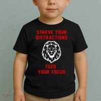 Starve Your Distractions Feed Your Focus Toddler T-Shirt thumb 2