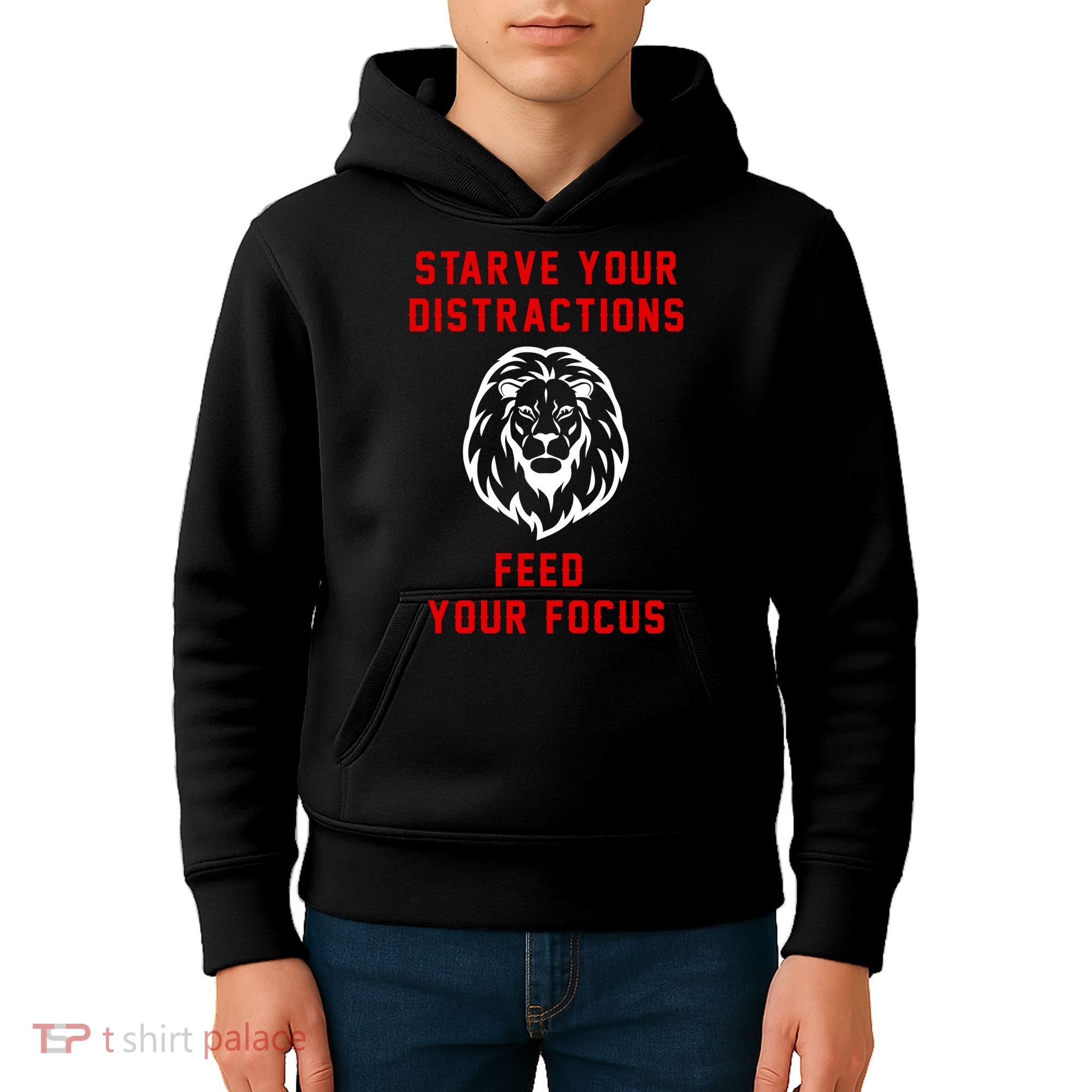 Starve Your Distractions Feed Your Focus Kids Hoodie
