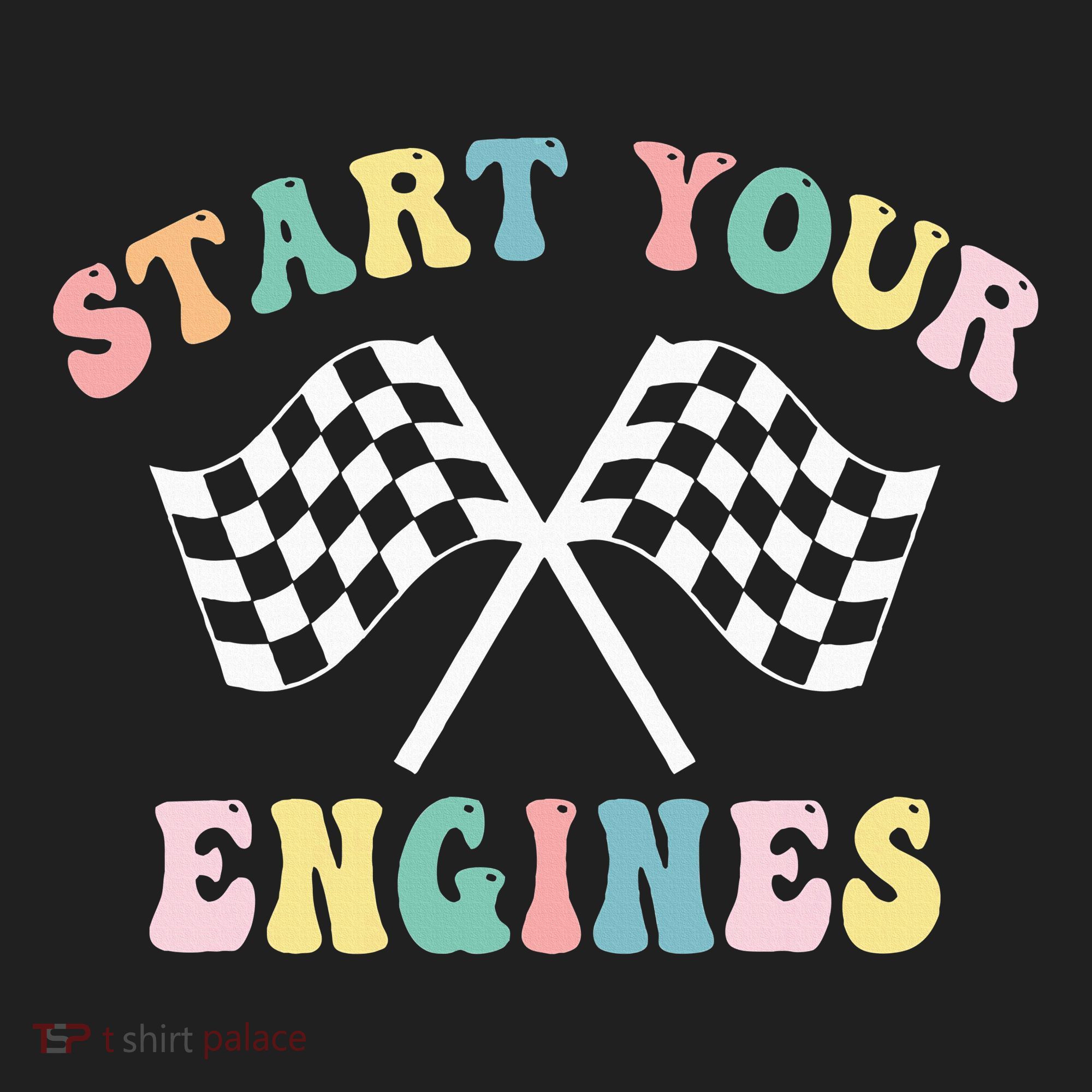 Start Your Engines Groovy Checkered Flag Retro Racing Women's Sweatshirt