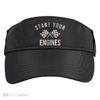 Start Your Engines Funny Checkered Flag Racing Funny Gift Adult Drive Performance Visor thumb 0
